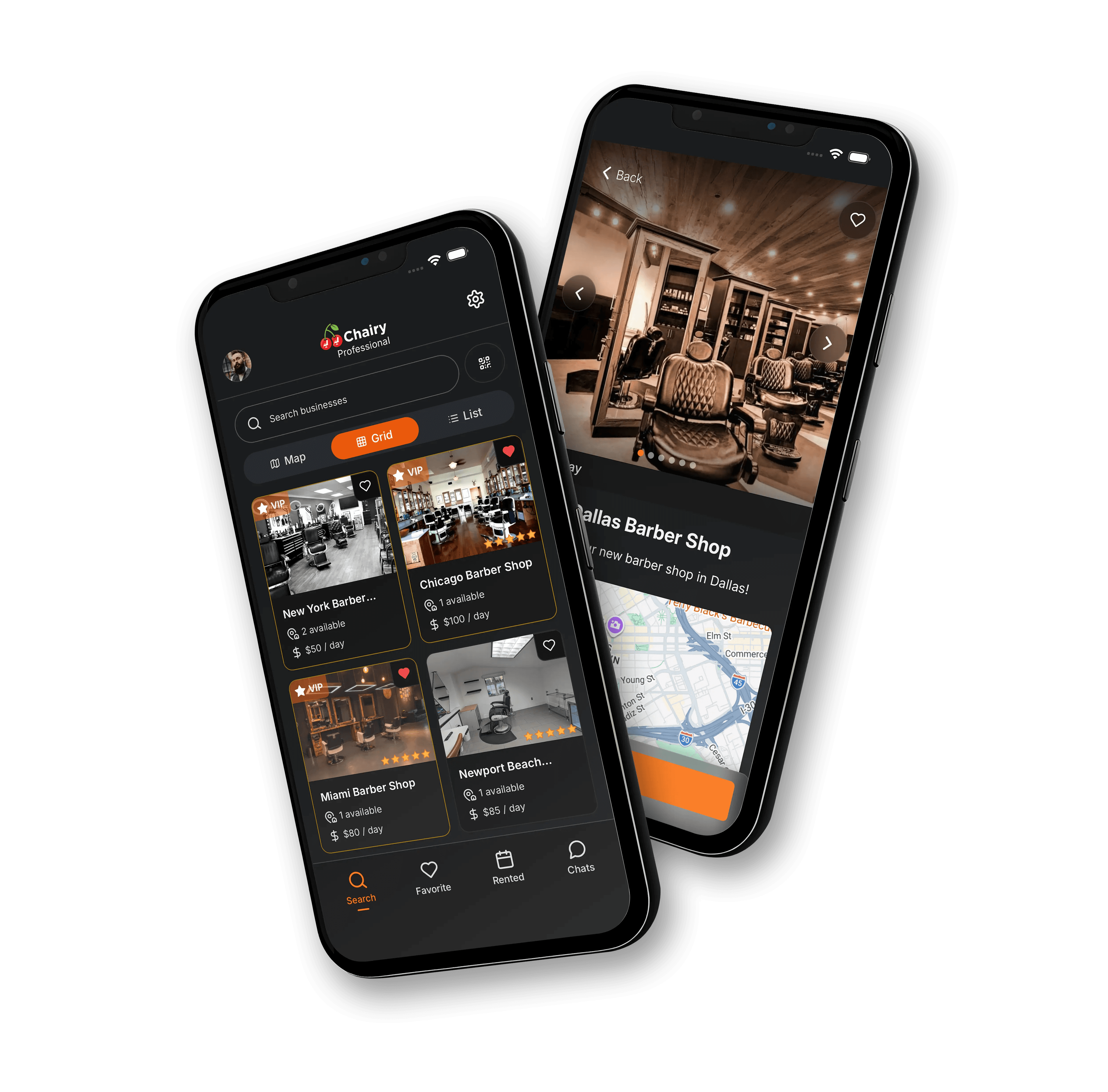 2 mobile phones mockup